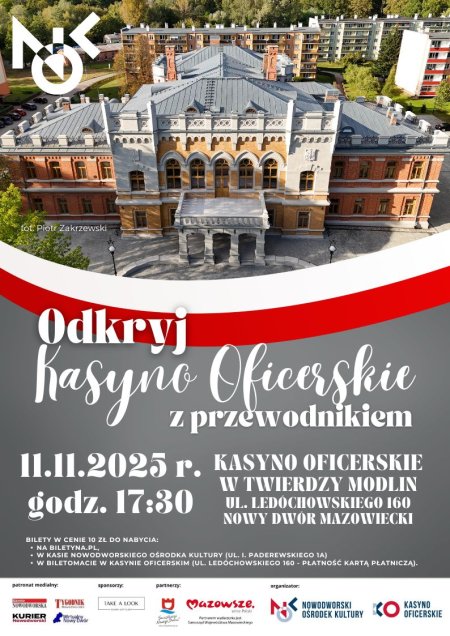 Święto Niepodległości - Zwiedzanie Kasyna Oficerskiego z przewodnikiem -wstęp do obiektu kulturalnego