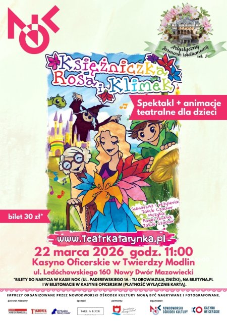 Księżniczka Rosa i Klimek - spektakl + animacje teatralne dla dzieci